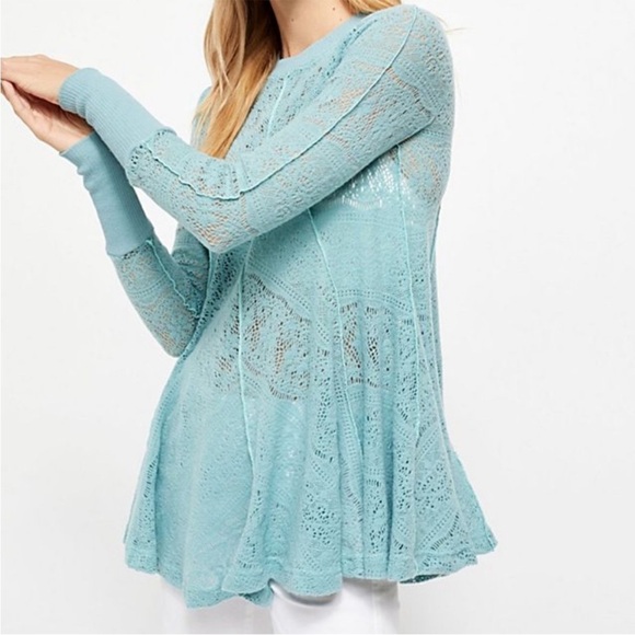 Free People Coffee in the Morning Knit Tunic Mini Dress - Picture 3 of 16